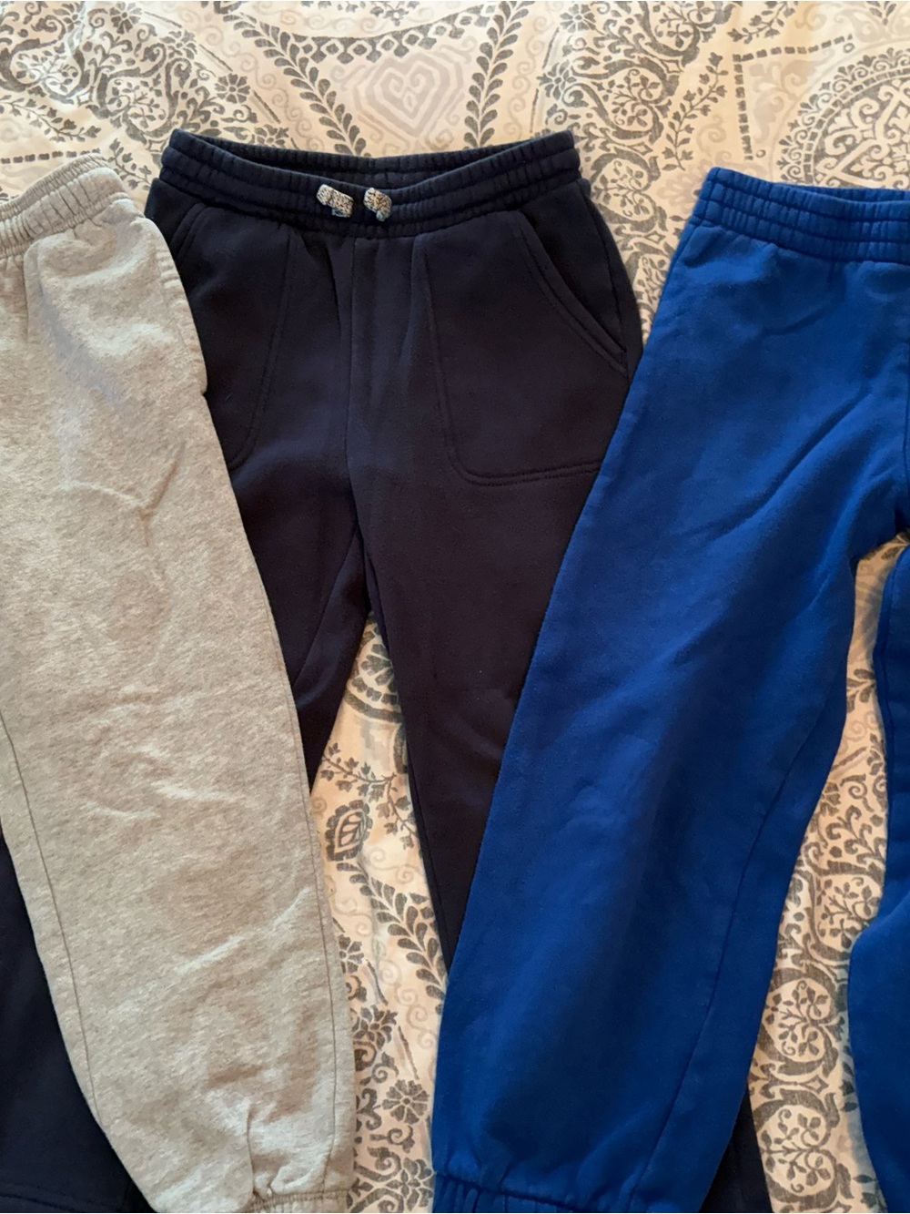 GAP Kids Sweatpants Trio in Navy, Gray & Royal Blue